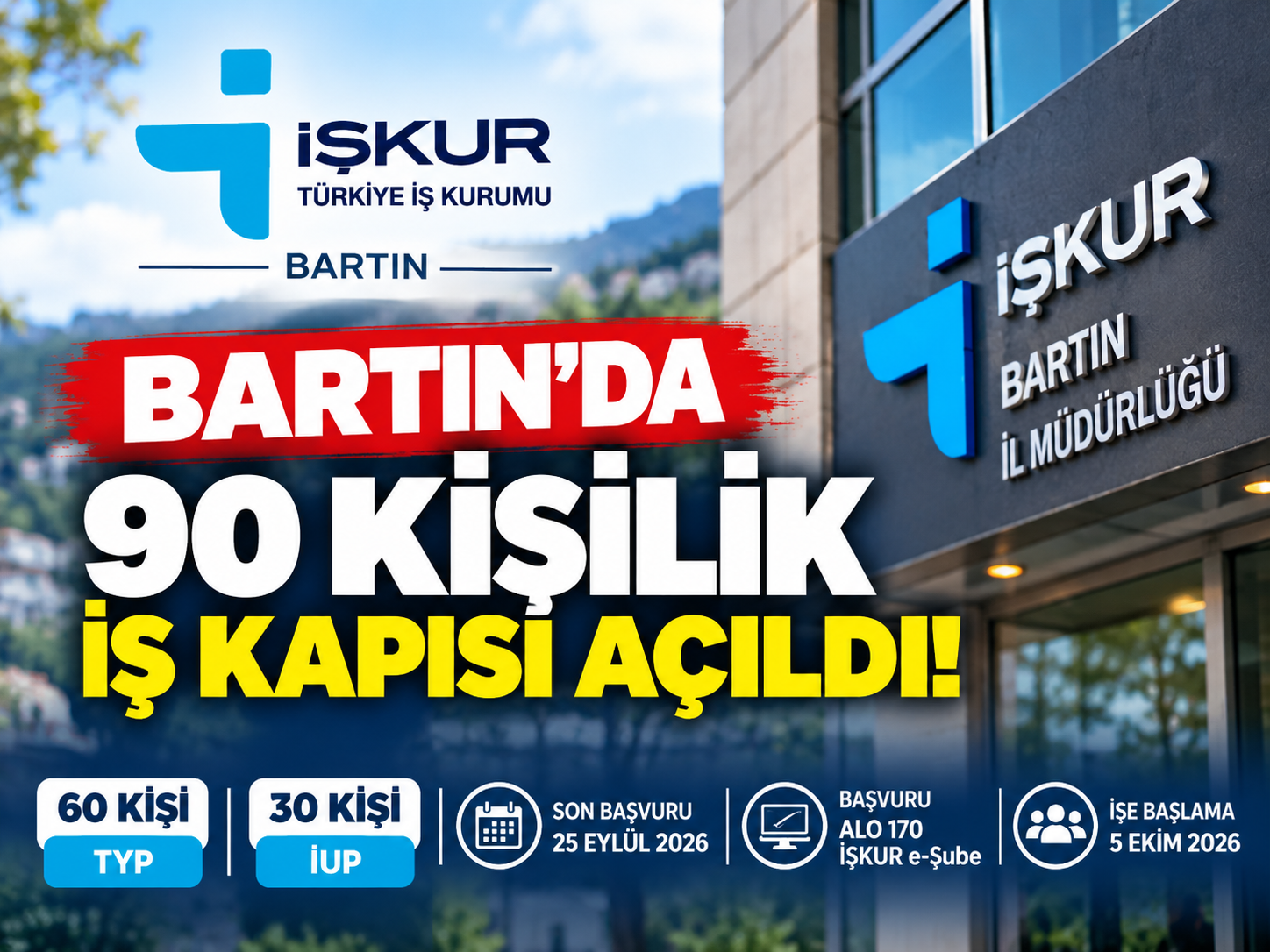 Bartın’da 90 kişilik i̇ş kapısı açıldı