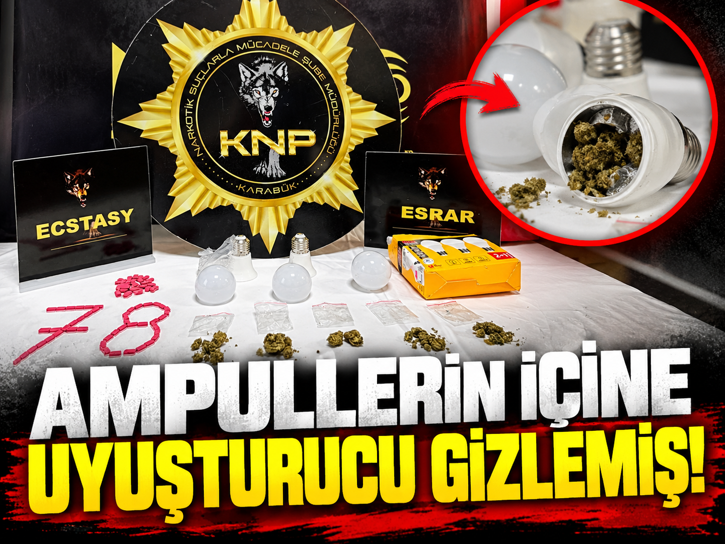 Ampullerin i̇çine uyuşturucu gizlemiş