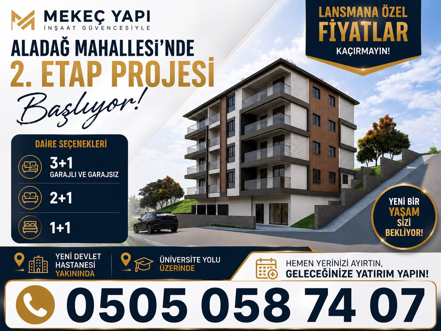 Aladağ’da yeni yaşamın kapıları açılıyor: lansmana özel fiyatlar
