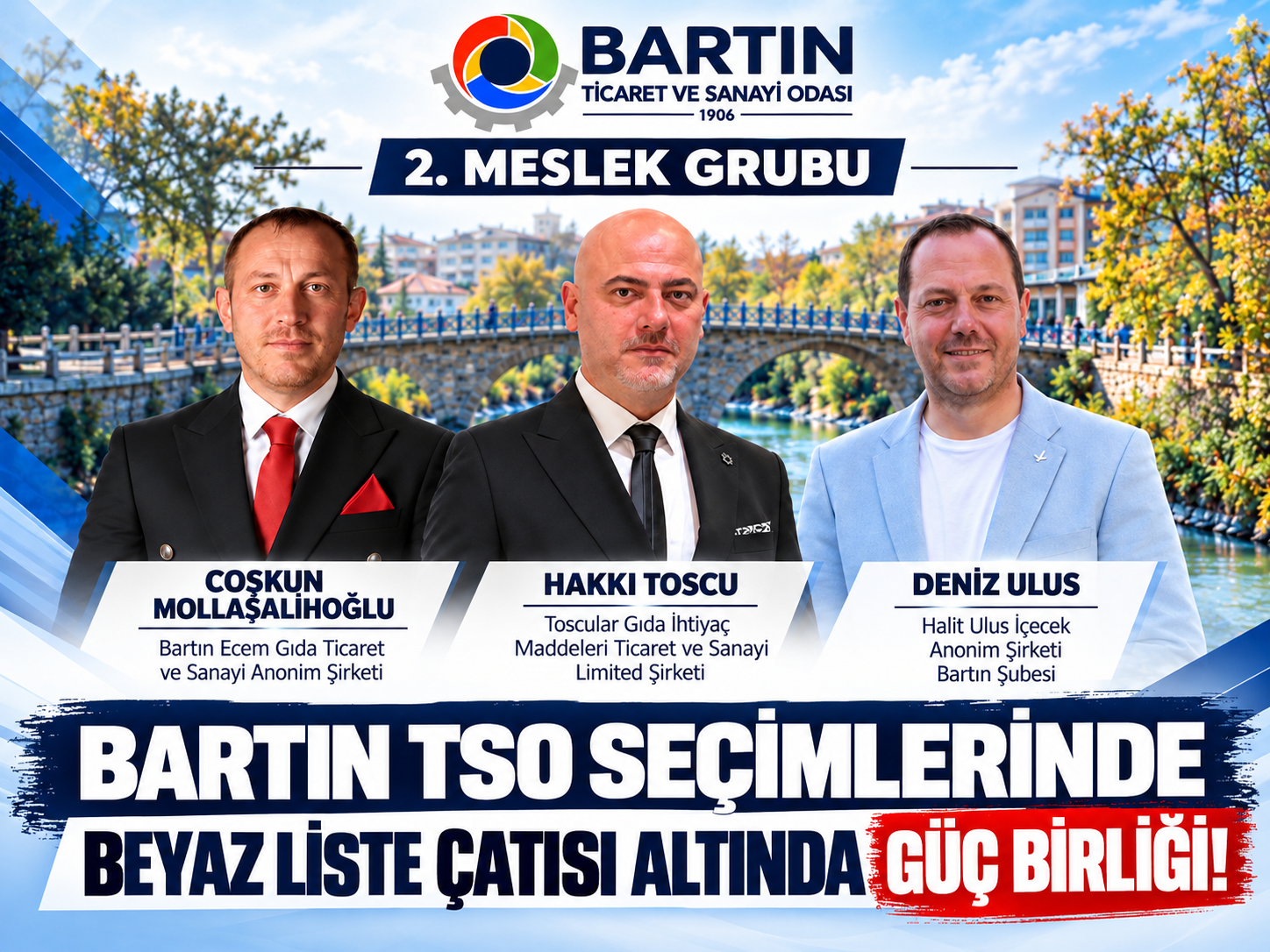 Bartın tso seçimlerinde beyaz liste çatısı altında güç birliği