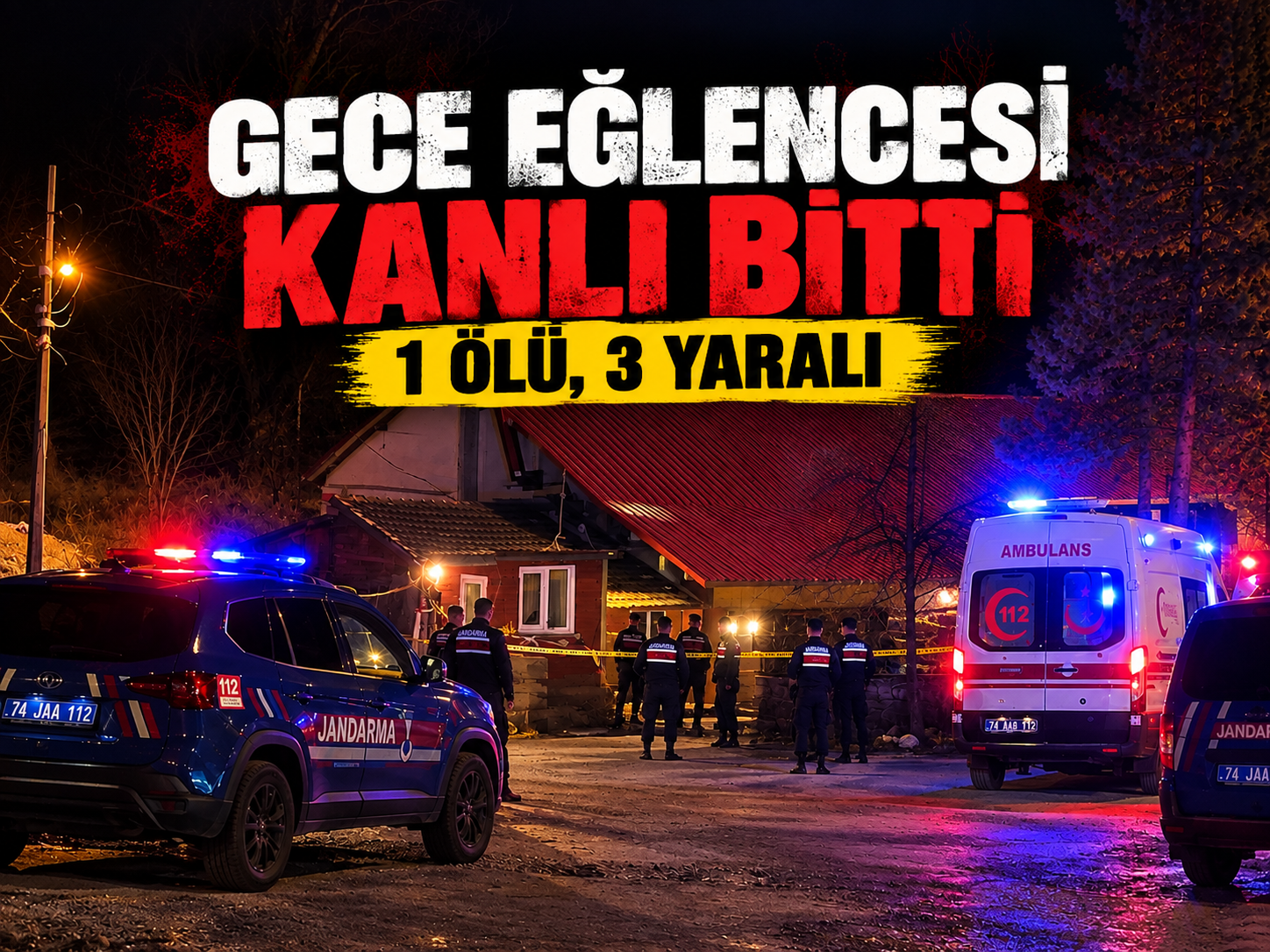 Bartın’da gece eğlencesi kanlı bitti: 1 ölü, 3 yaralı